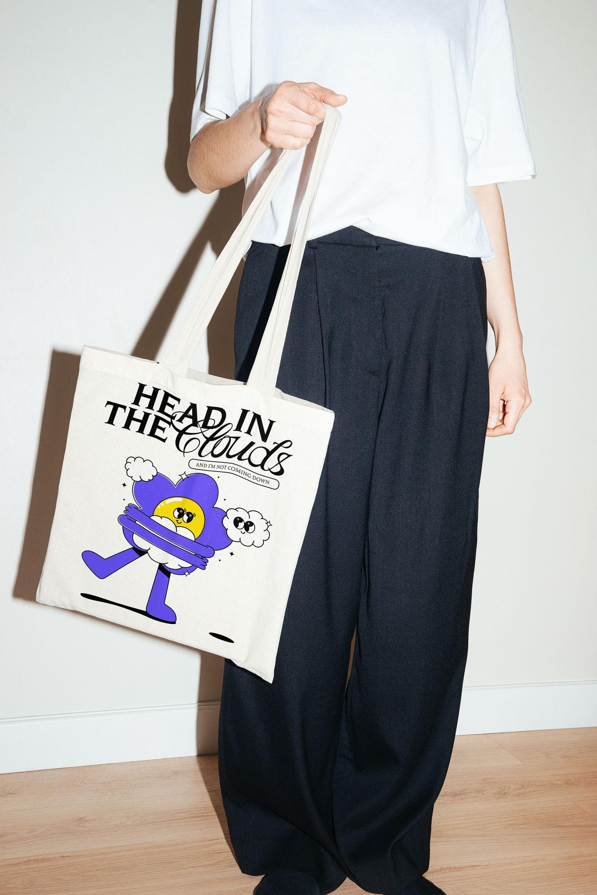 Tote bag custom Head in the Clouds